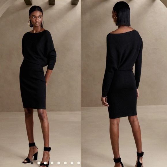 NWT Banana Republic Lenzing Ecovero Serene Sweater Dress in Red - Picture 4 of 8